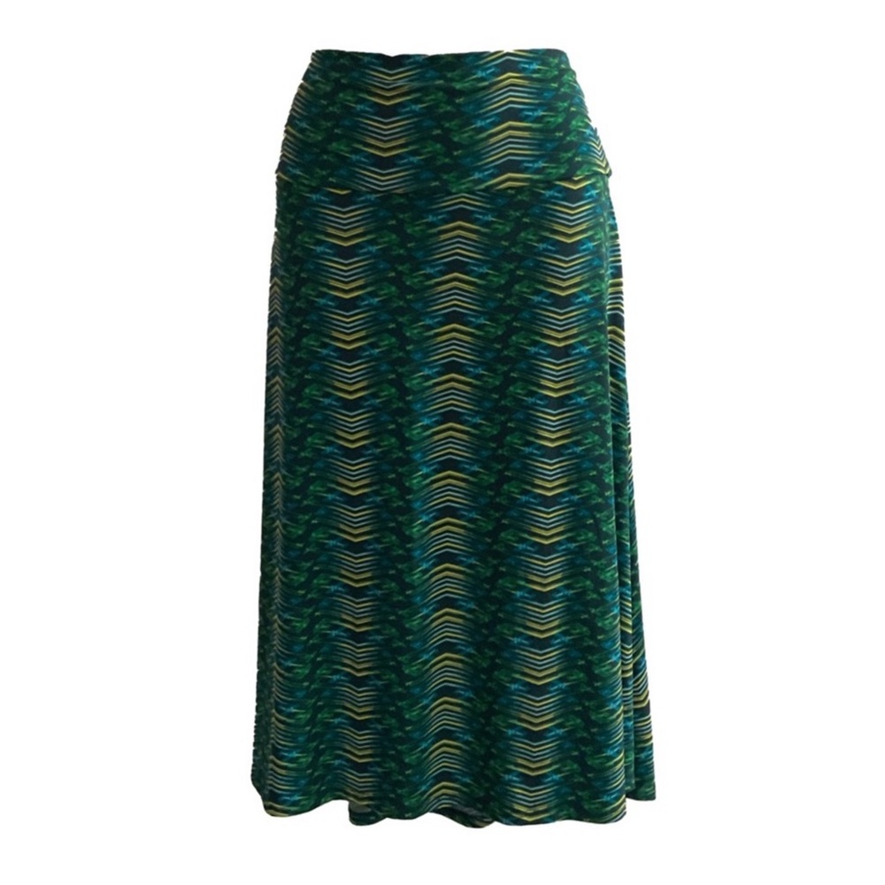 LulaRoe Azure Printed High Waist Midi Skirt